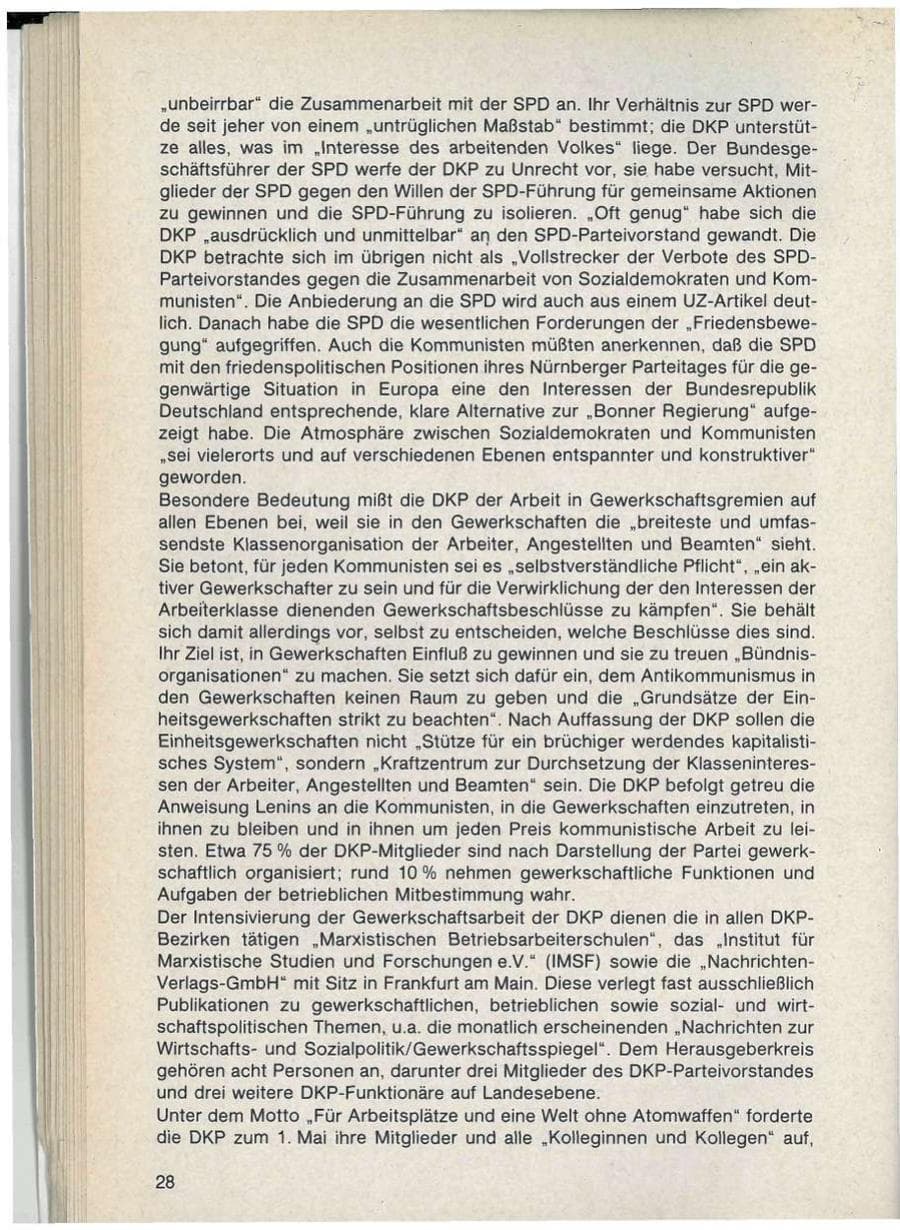 Seite 28 des Verfassungsschutzbericht 1986 Bayern
