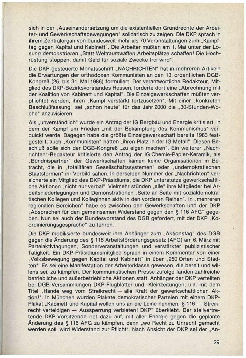 Seite 29 des Verfassungsschutzbericht 1986 Bayern