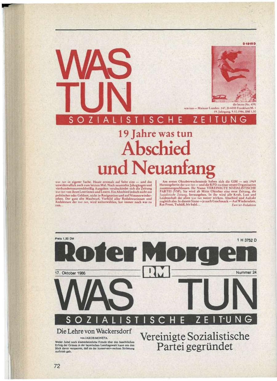 Seite 72 des Verfassungsschutzbericht 1986 Bayern