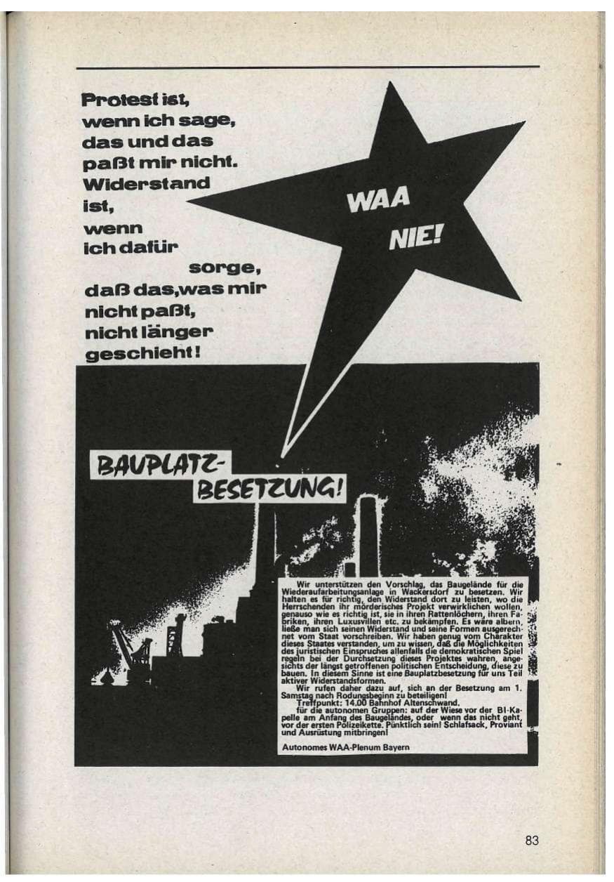 Seite 83 des Verfassungsschutzbericht 1986 Bayern