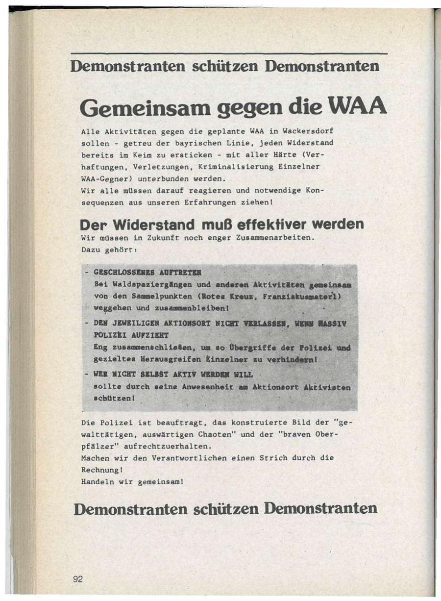 Seite 92 des Verfassungsschutzbericht 1986 Bayern