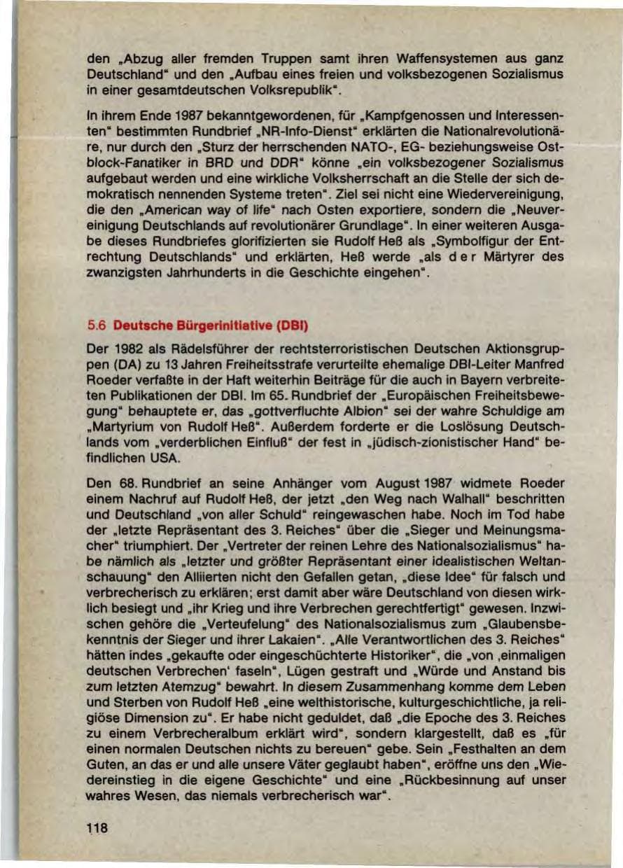 Seite 120 des Verfassungsschutzbericht 1987 Bayern