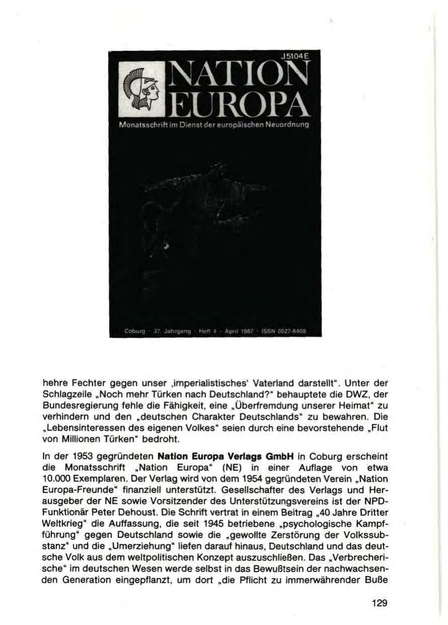 Seite 131 des Verfassungsschutzbericht 1987 Bayern