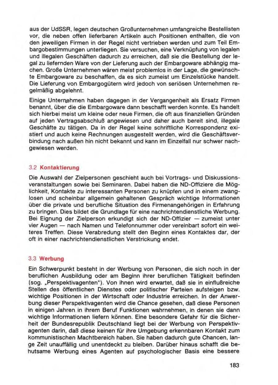 Seite 185 des Verfassungsschutzbericht 1987 Bayern