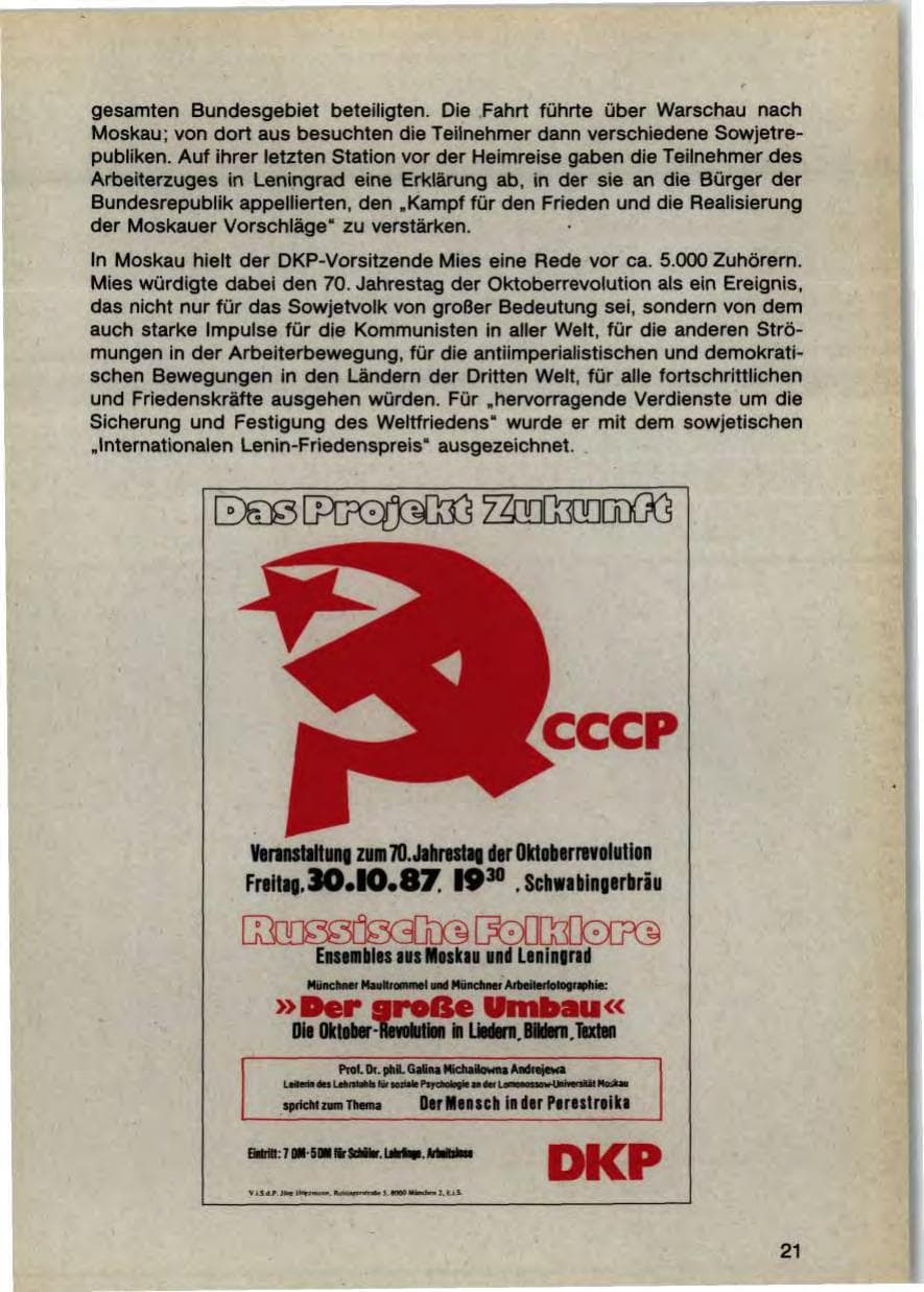 Seite 23 des Verfassungsschutzbericht 1987 Bayern
