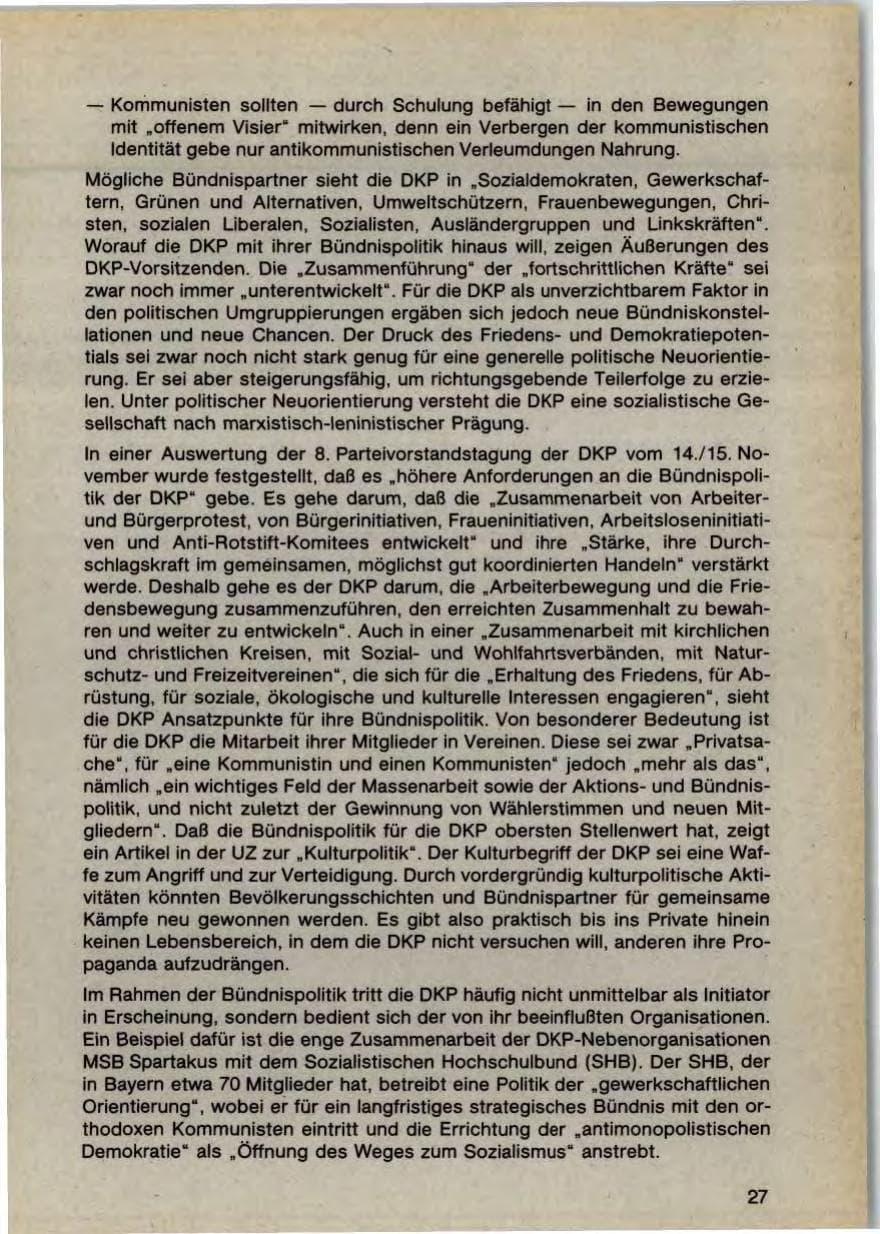 Seite 29 des Verfassungsschutzbericht 1987 Bayern
