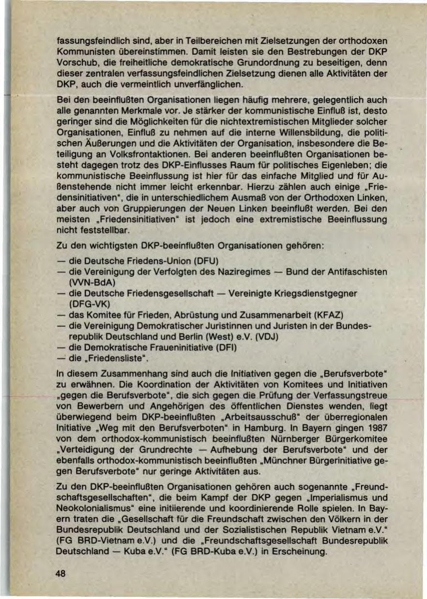 Seite 50 des Verfassungsschutzbericht 1987 Bayern