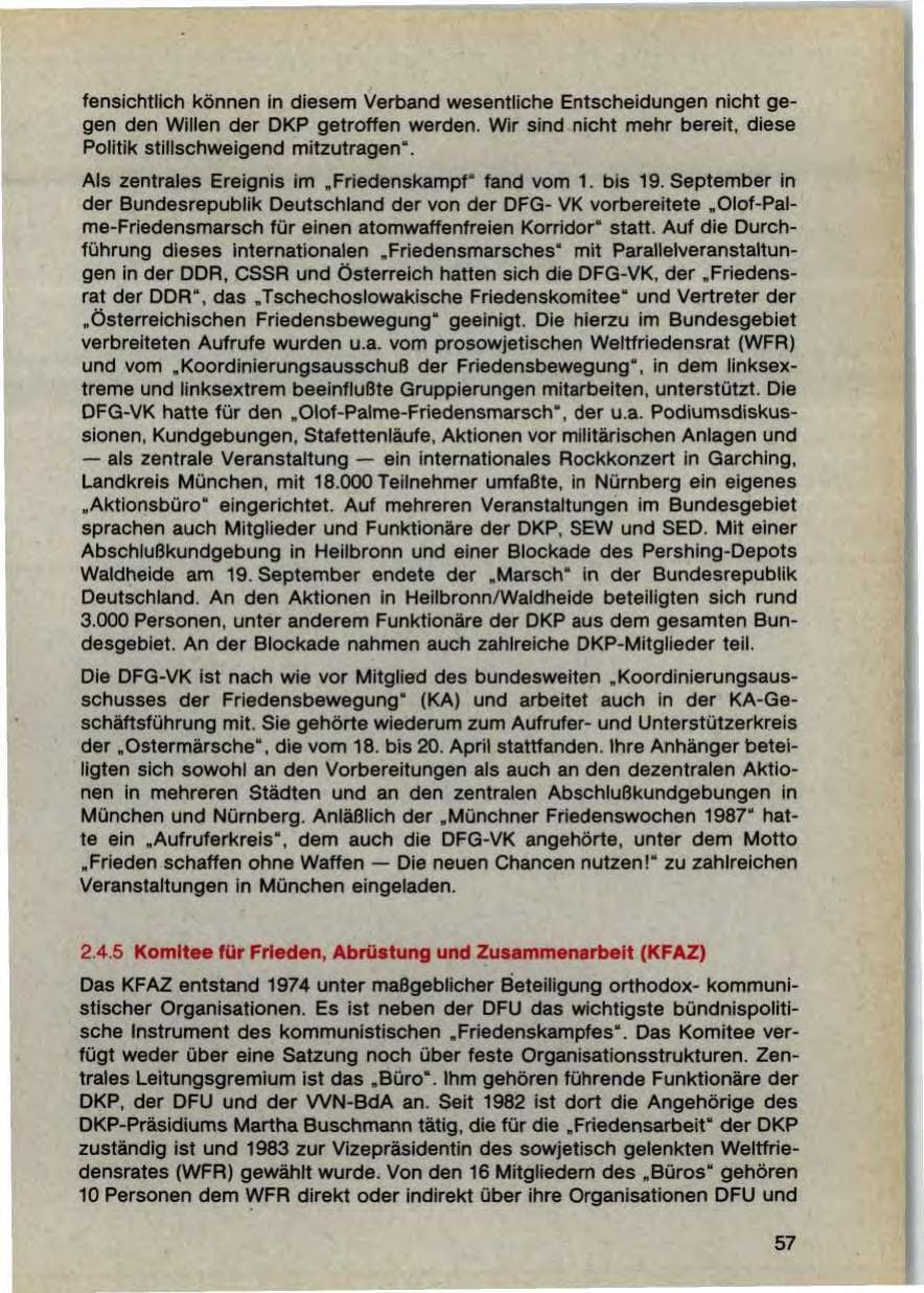 Seite 59 des Verfassungsschutzbericht 1987 Bayern