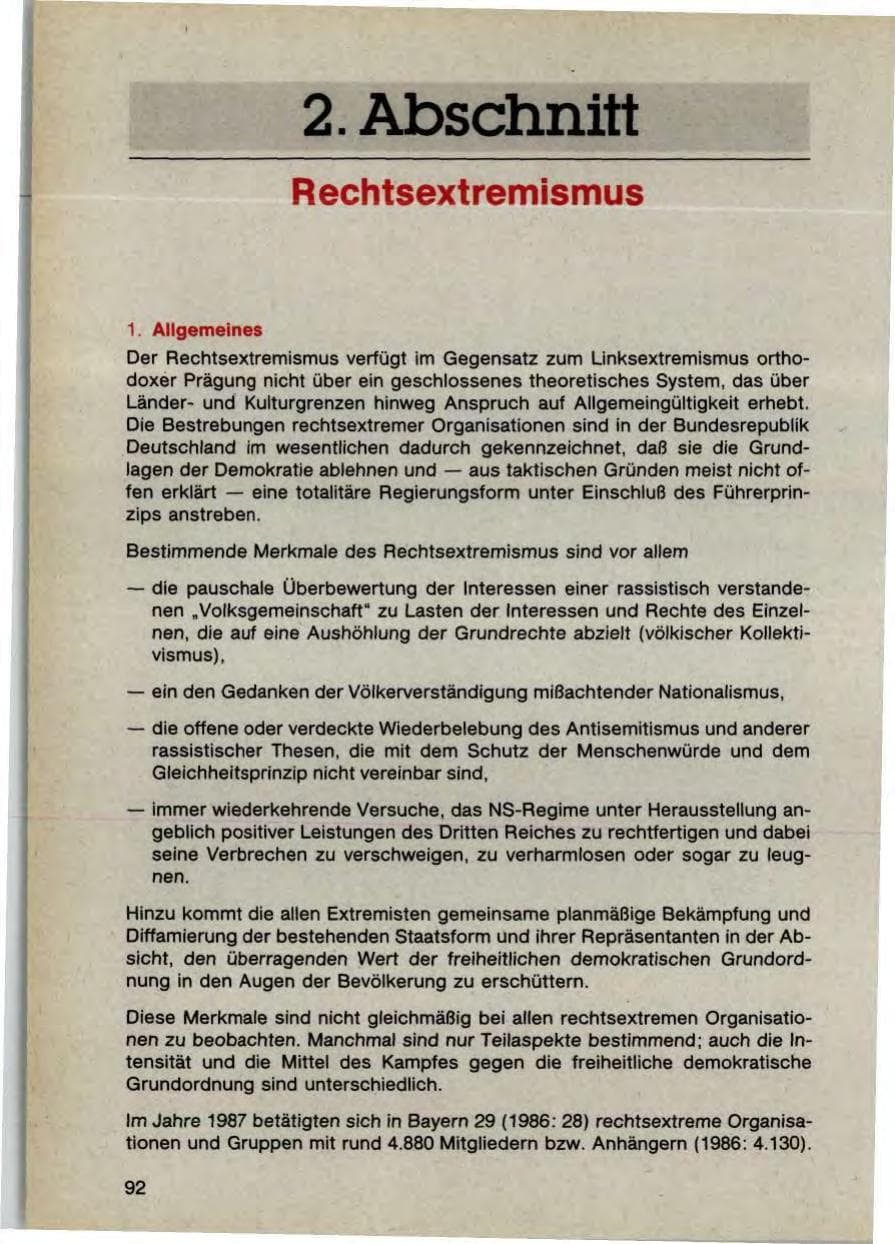 Seite 94 des Verfassungsschutzbericht 1987 Bayern