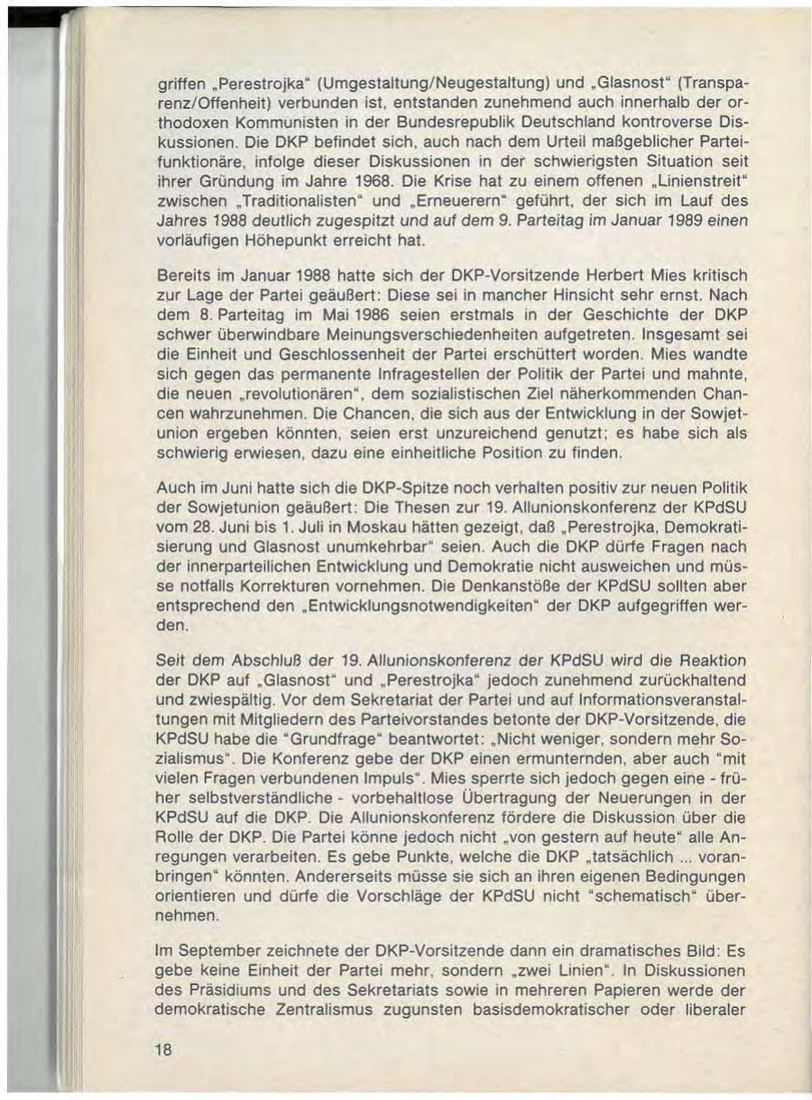 Seite 20 des Verfassungsschutzbericht 1988 Bayern