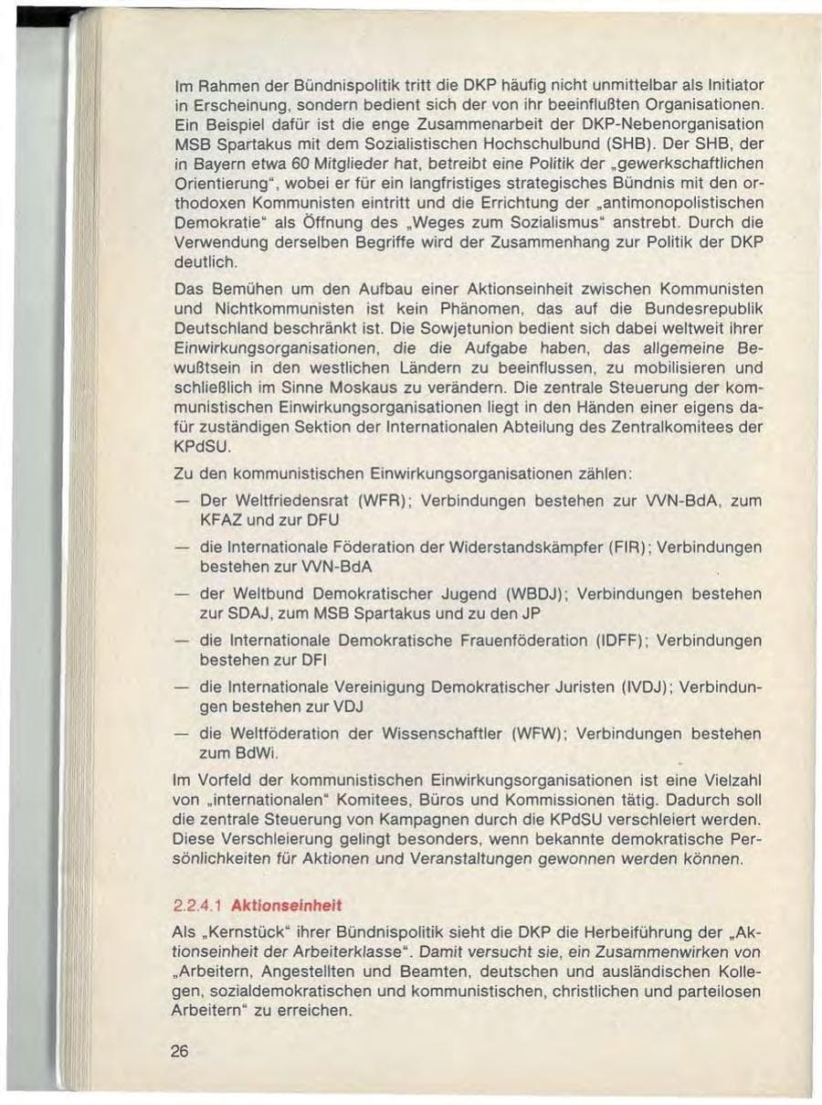 Seite 28 des Verfassungsschutzbericht 1988 Bayern