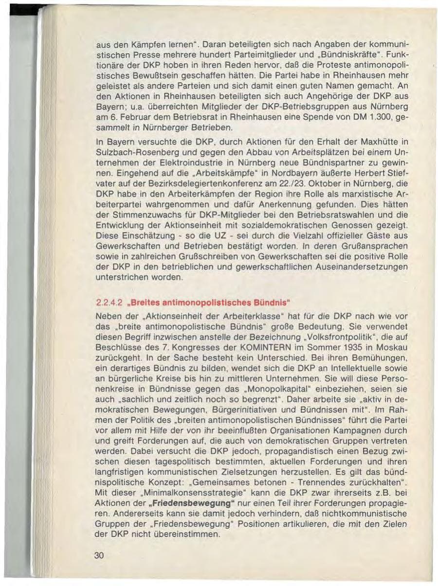 Seite 32 des Verfassungsschutzbericht 1988 Bayern