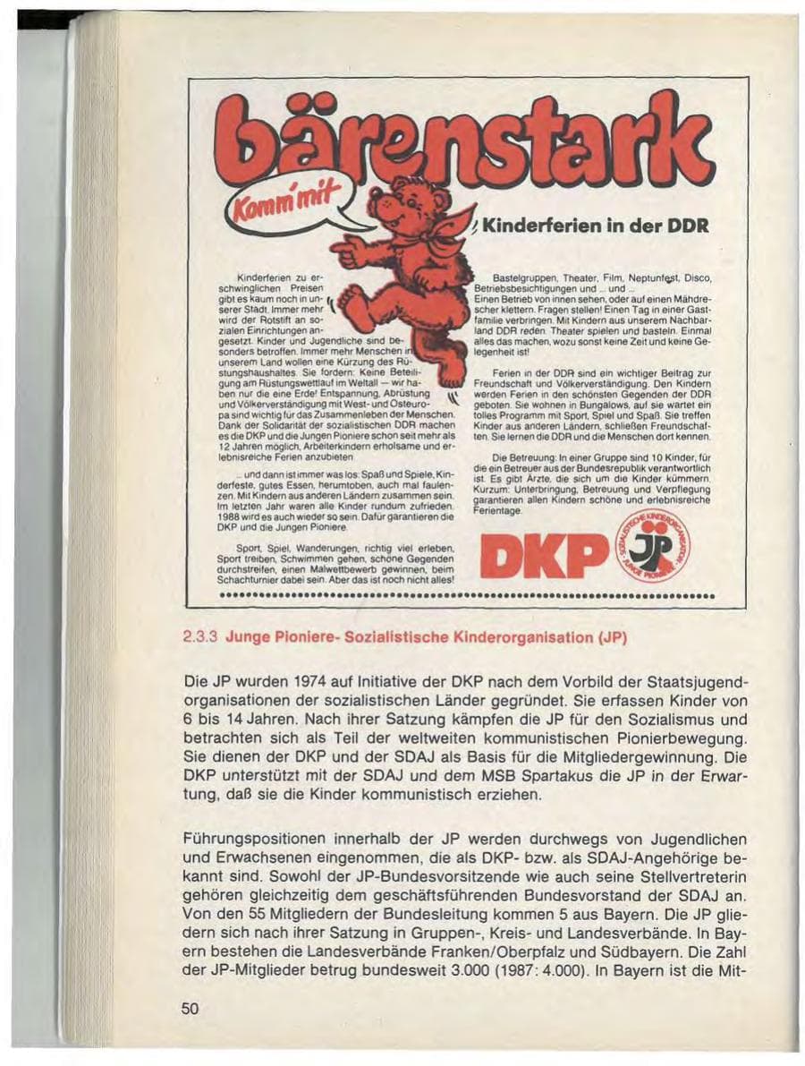 Seite 52 des Verfassungsschutzbericht 1988 Bayern