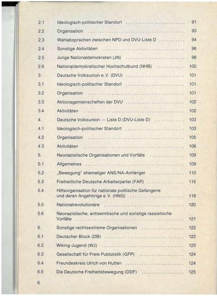 Seite 8 des Verfassungsschutzbericht 1988 Bayern