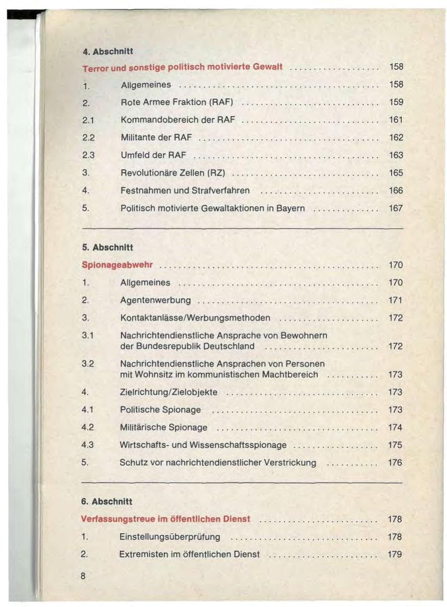 Seite 10 des Verfassungsschutzbericht 1988 Bayern