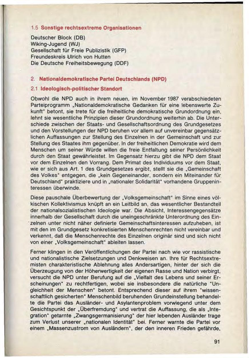 Seite 93 des Verfassungsschutzbericht 1988 Bayern