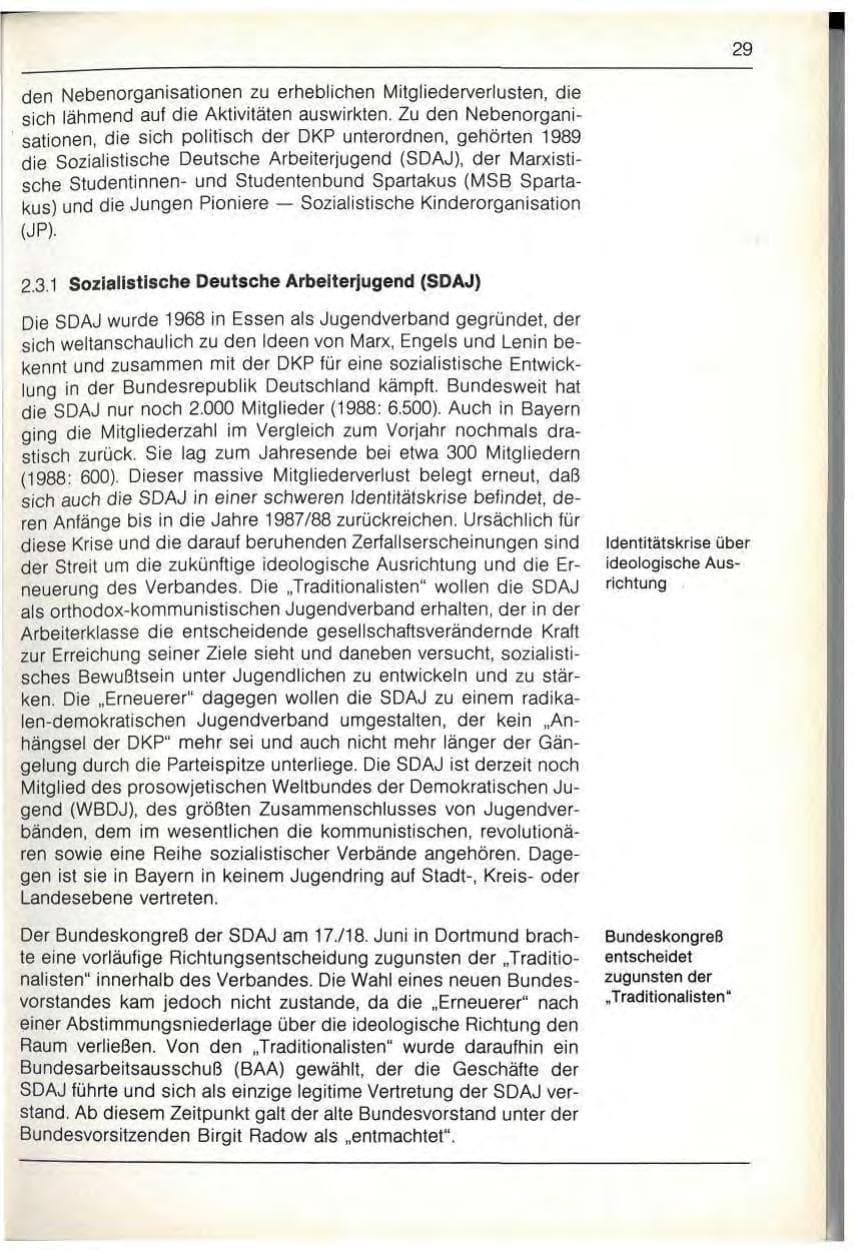 Seite 31 des Verfassungsschutzbericht 1989 Bayern
