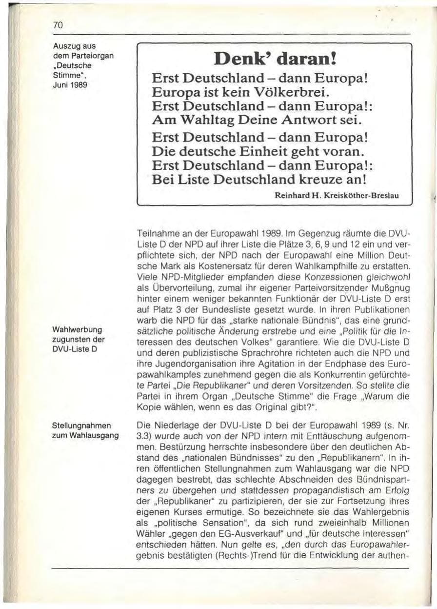 Seite 72 des Verfassungsschutzbericht 1989 Bayern
