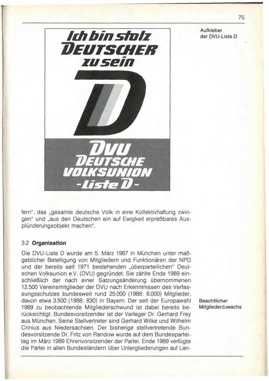 Seite 77 des Verfassungsschutzbericht 1989 Bayern