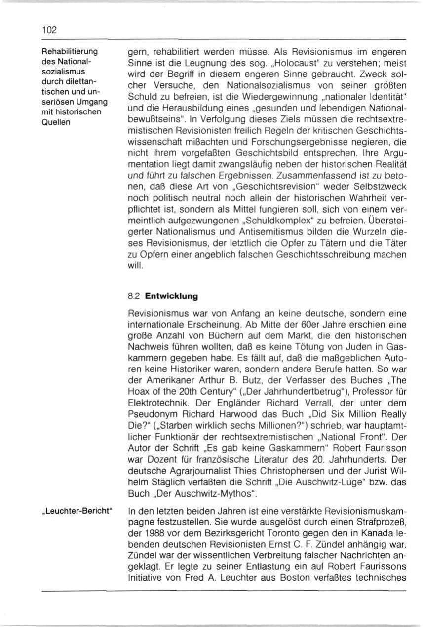 Seite 102 des Verfassungsschutzbericht 1990 Bayern