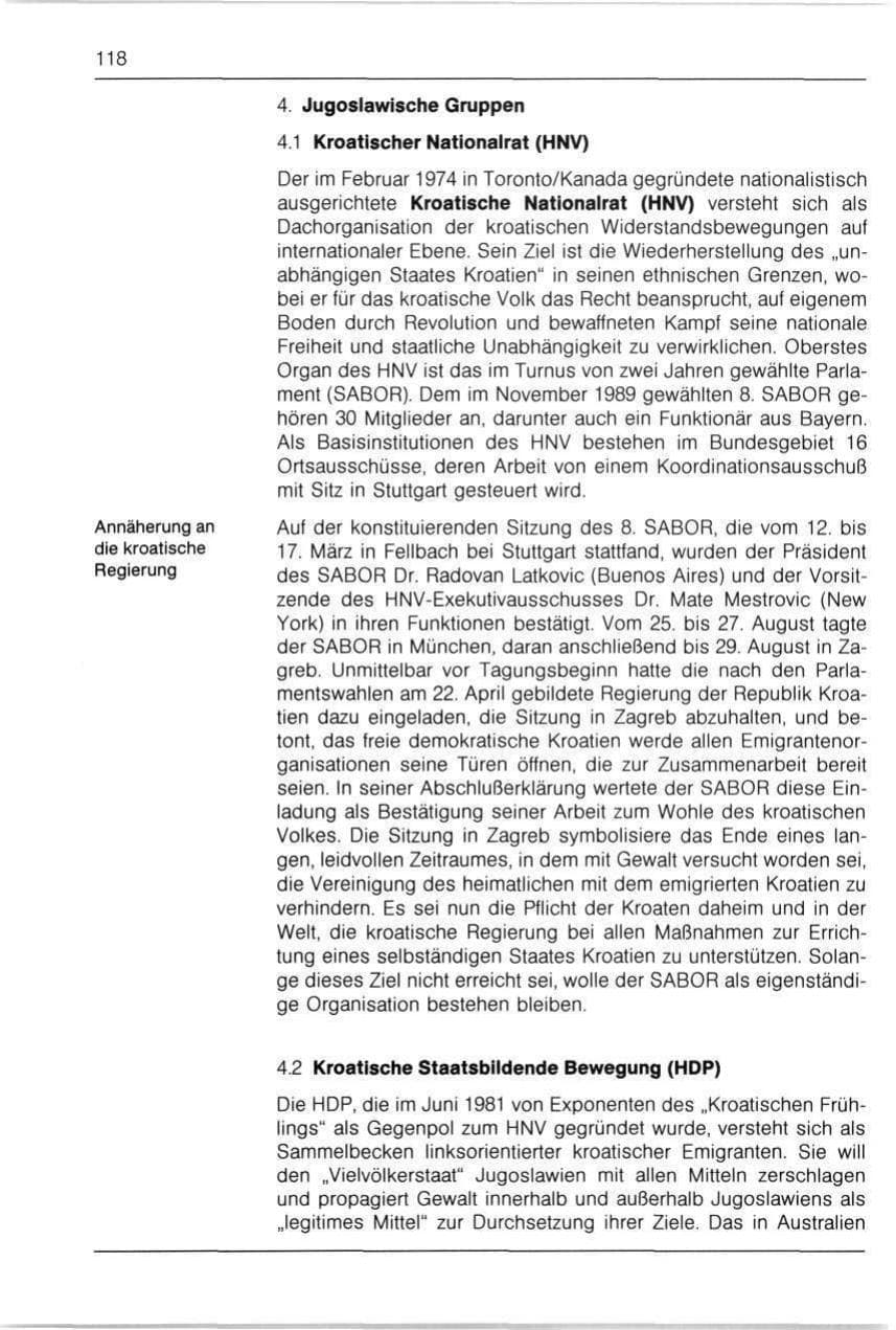Seite 118 des Verfassungsschutzbericht 1990 Bayern