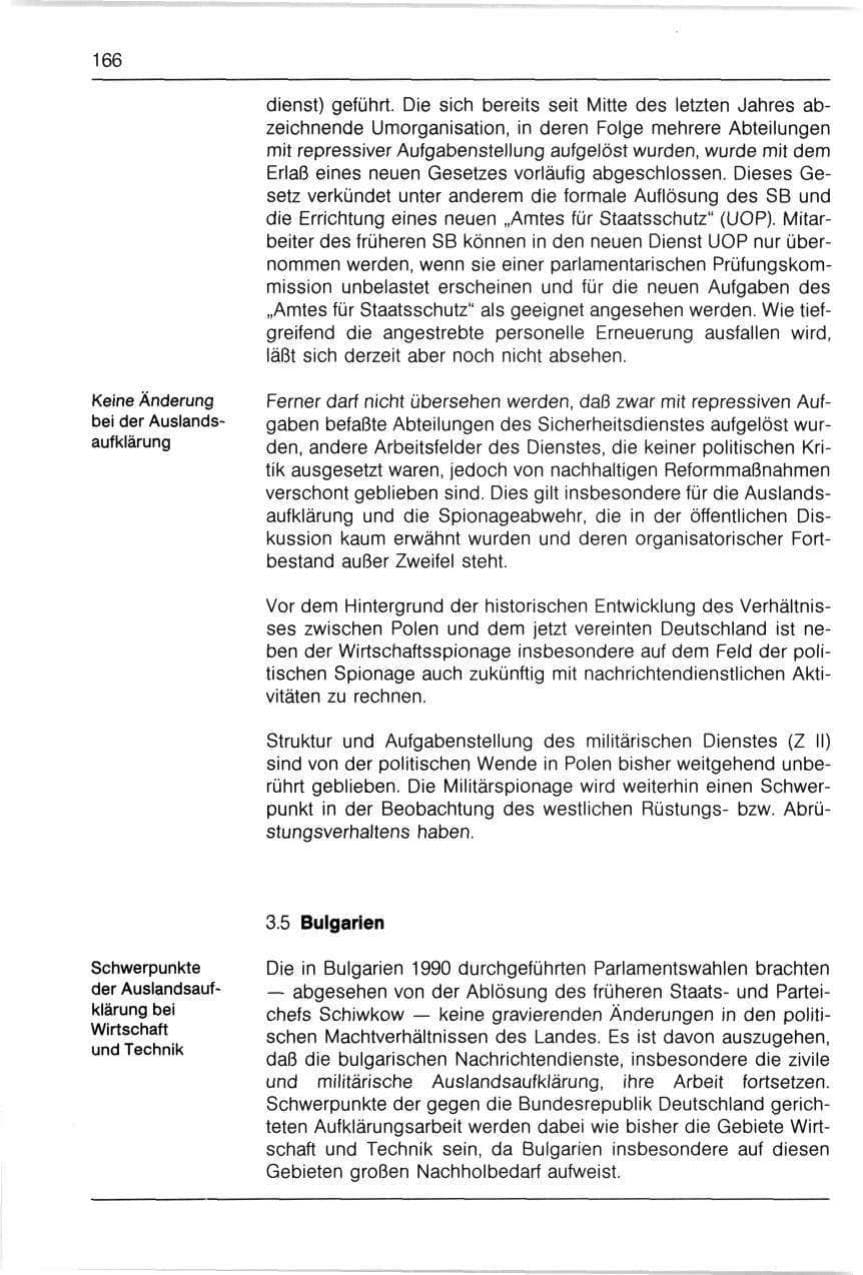 Seite 166 des Verfassungsschutzbericht 1990 Bayern