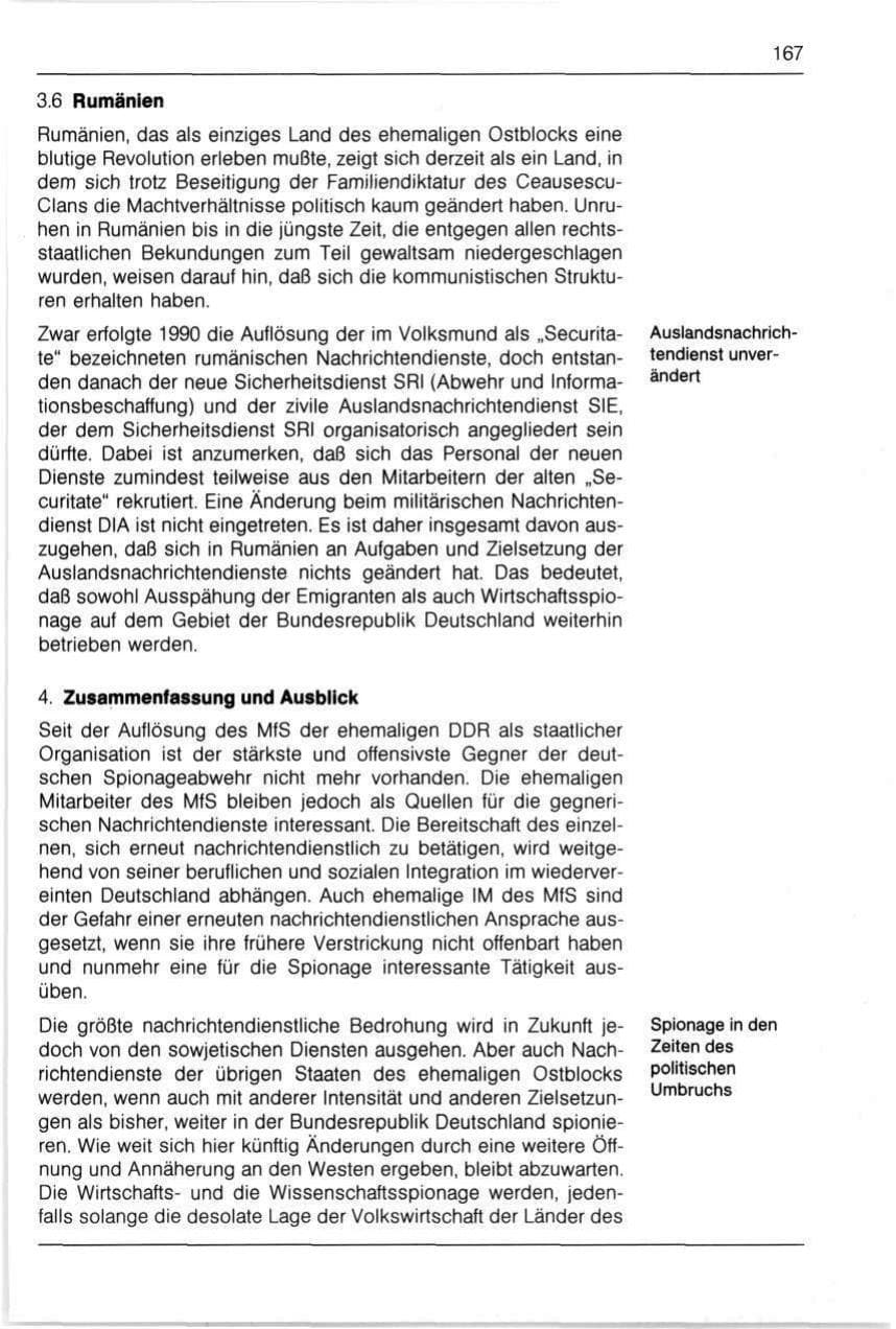 Seite 167 des Verfassungsschutzbericht 1990 Bayern