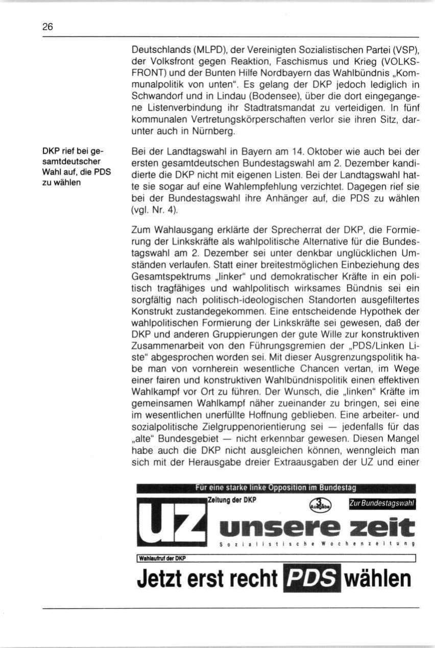 Seite 26 des Verfassungsschutzbericht 1990 Bayern
