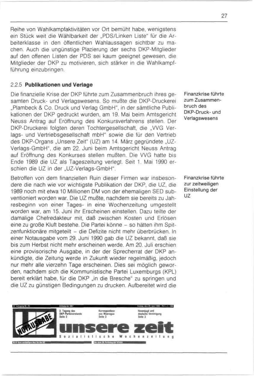 Seite 27 des Verfassungsschutzbericht 1990 Bayern