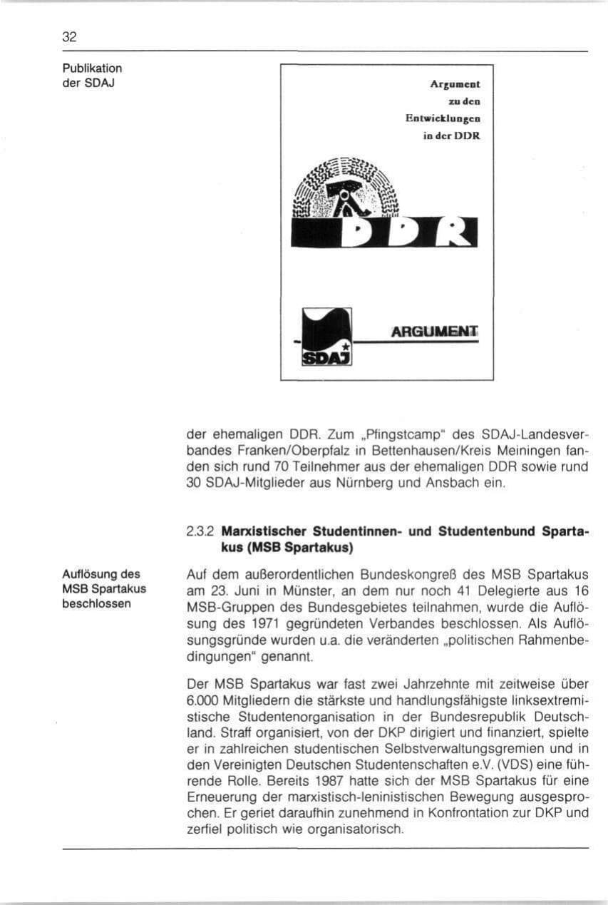 Seite 32 des Verfassungsschutzbericht 1990 Bayern