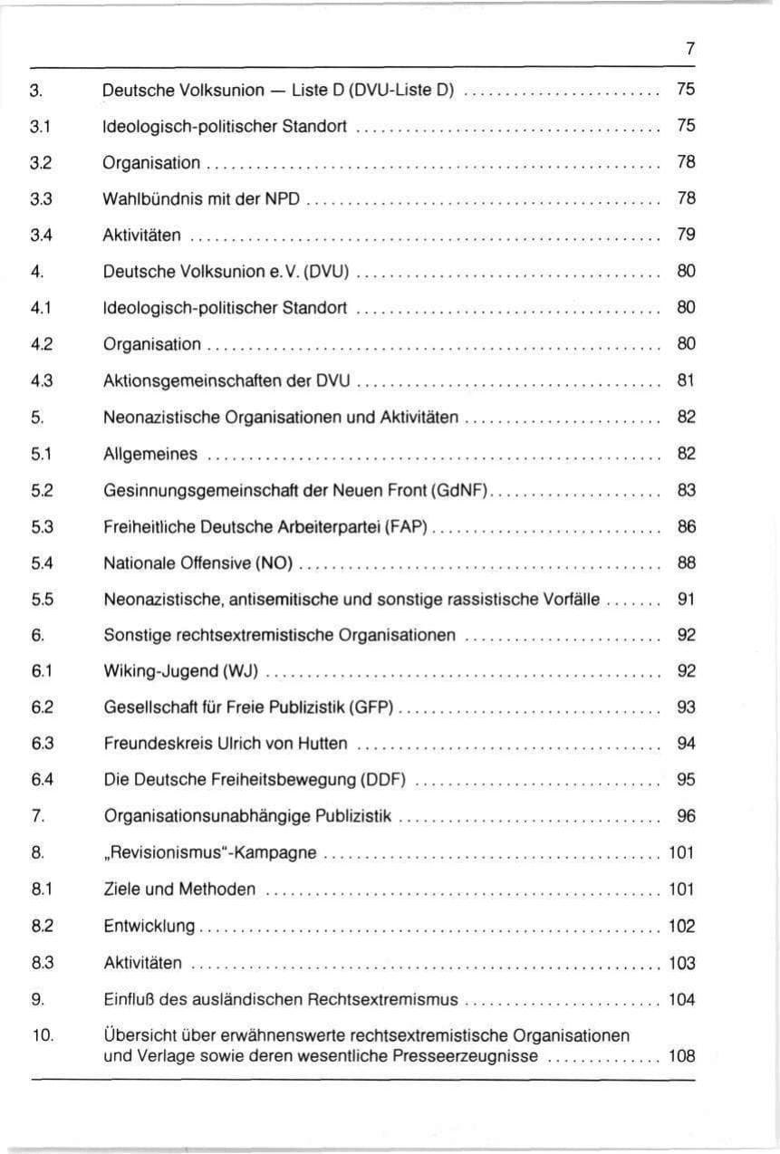 Seite 7 des Verfassungsschutzbericht 1990 Bayern