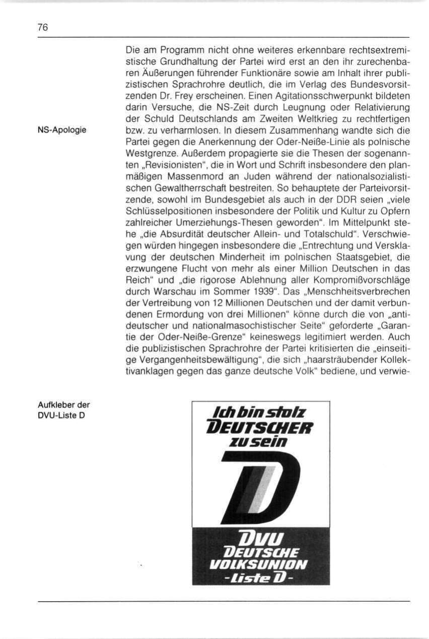Seite 76 des Verfassungsschutzbericht 1990 Bayern