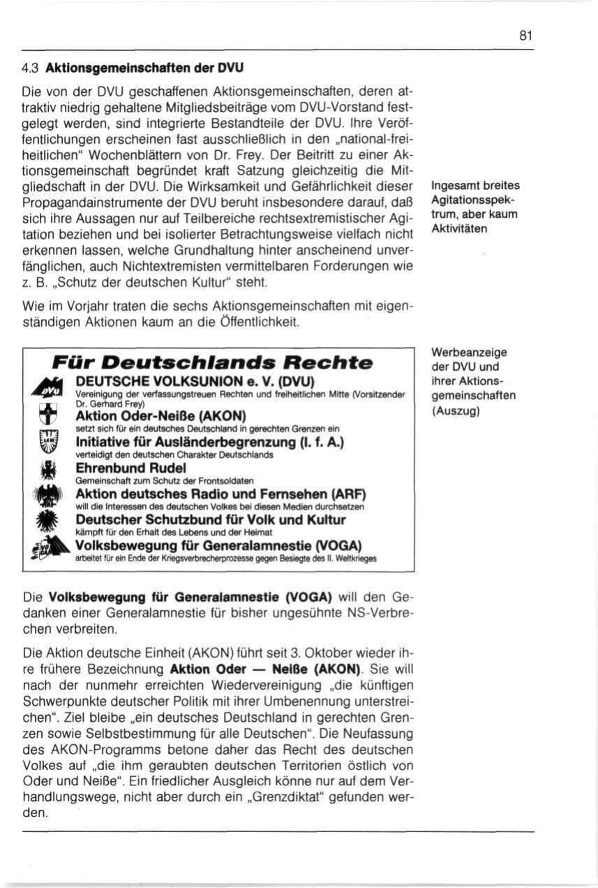 Seite 81 des Verfassungsschutzbericht 1990 Bayern