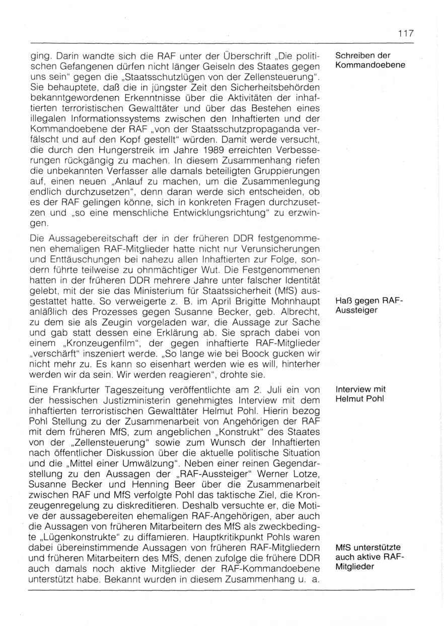 Seite 119 des Verfassungsschutzbericht 1991 Bayern