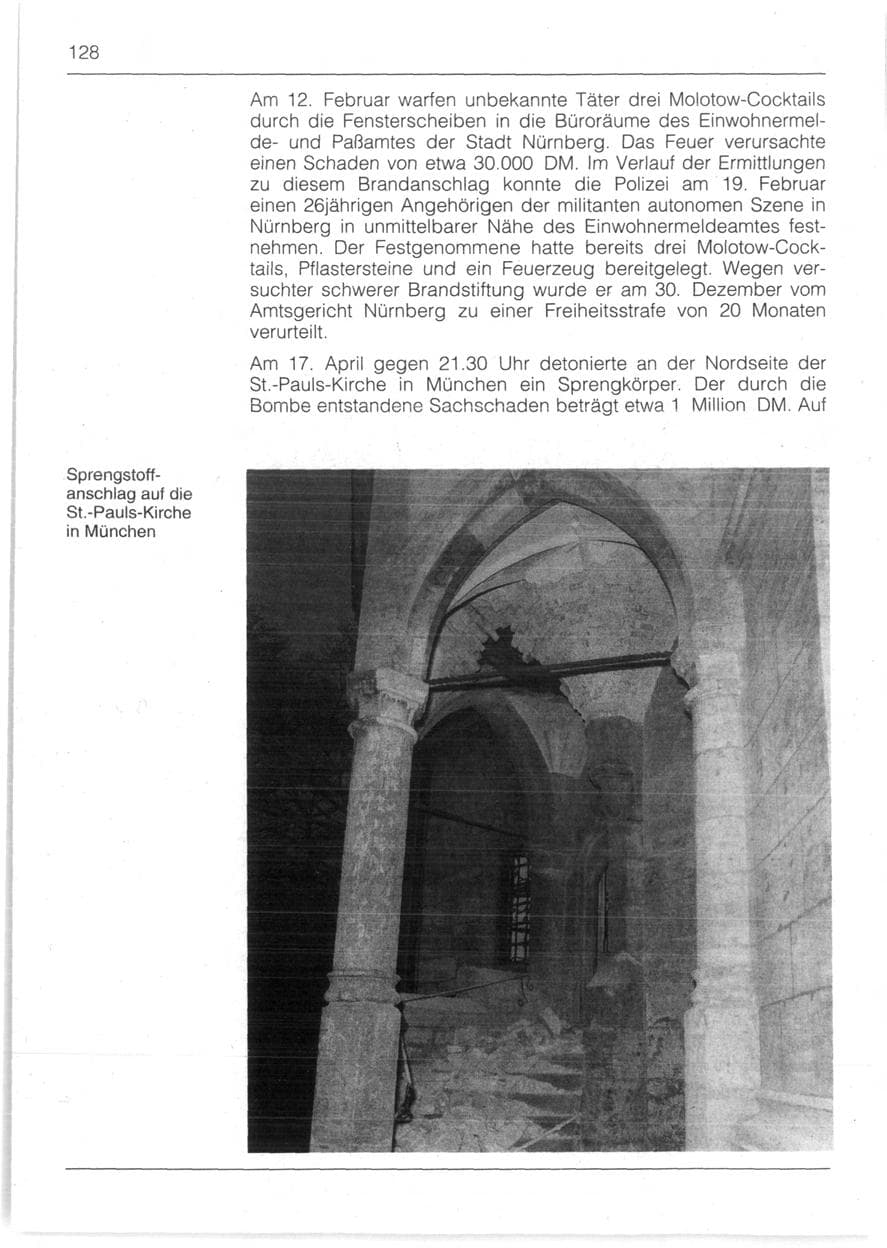 Seite 130 des Verfassungsschutzbericht 1991 Bayern
