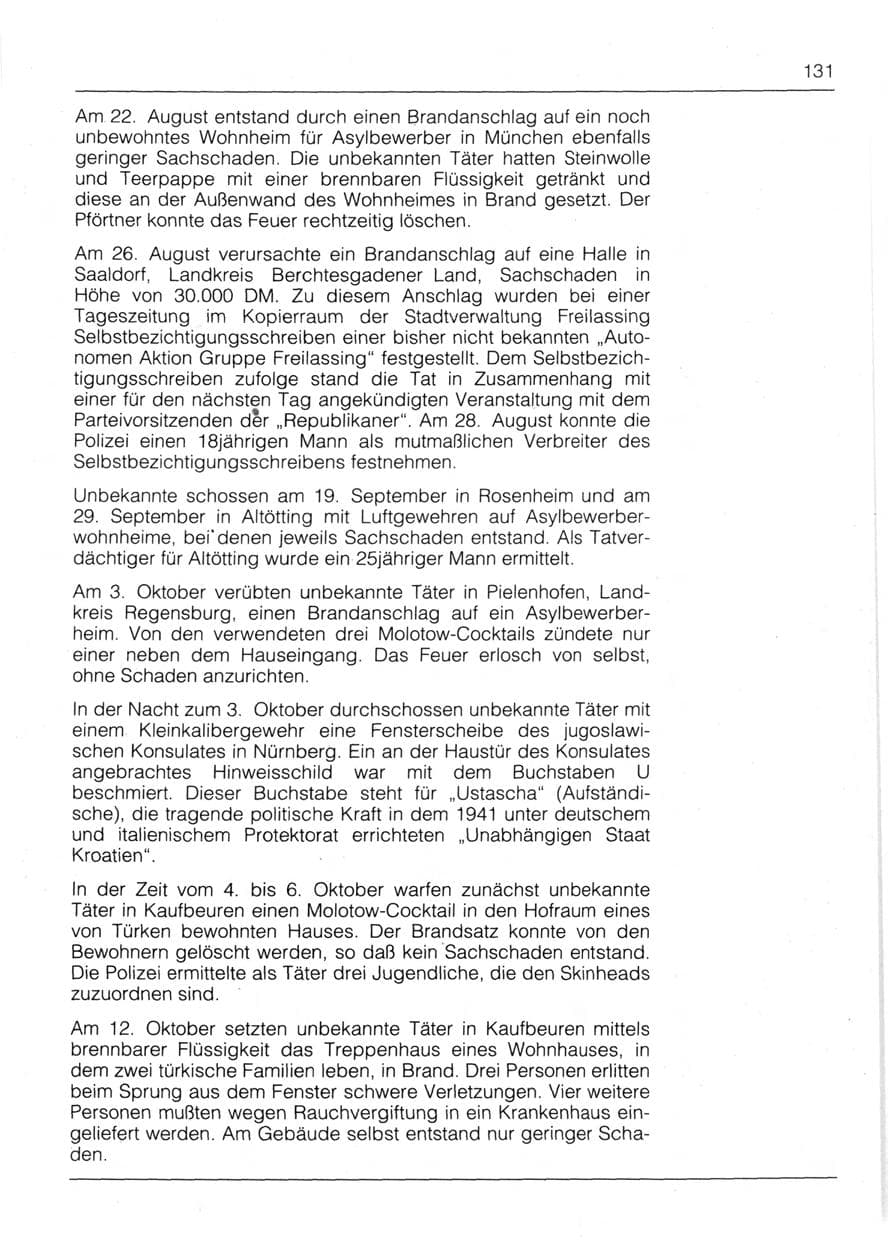 Seite 133 des Verfassungsschutzbericht 1991 Bayern