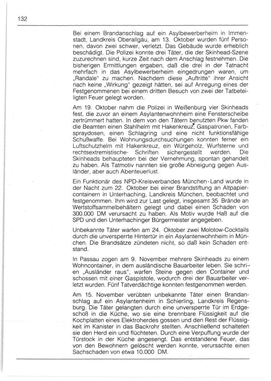 Seite 134 des Verfassungsschutzbericht 1991 Bayern