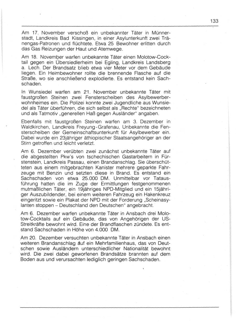 Seite 135 des Verfassungsschutzbericht 1991 Bayern