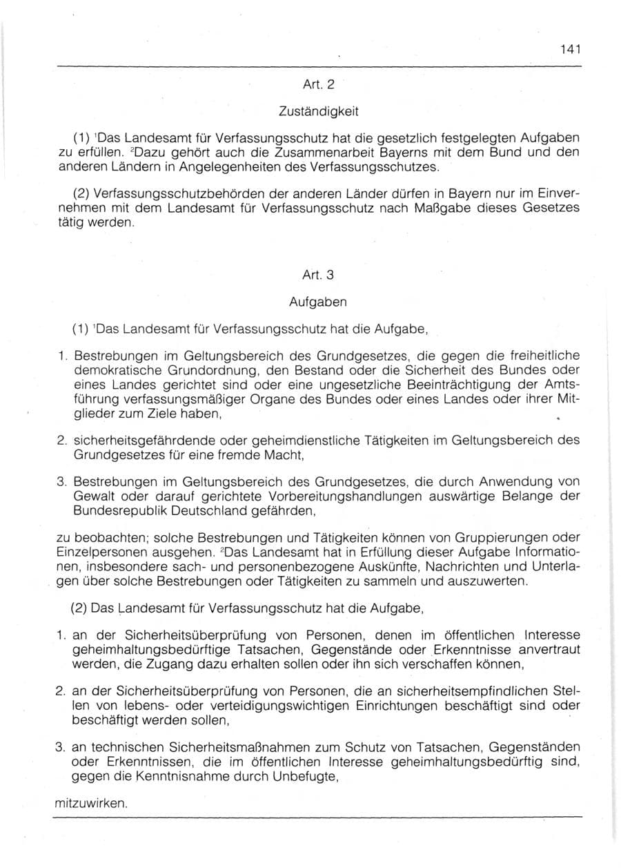 Seite 143 des Verfassungsschutzbericht 1991 Bayern