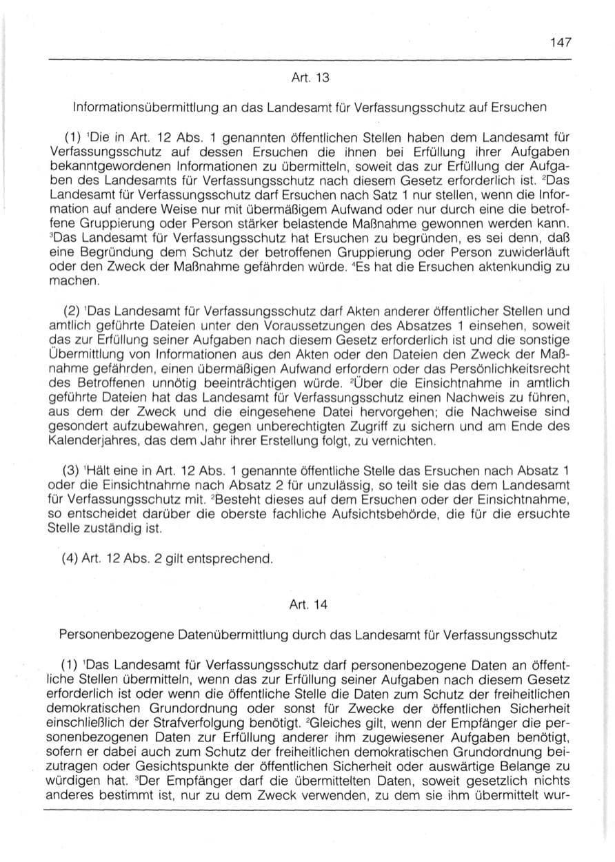 Seite 149 des Verfassungsschutzbericht 1991 Bayern