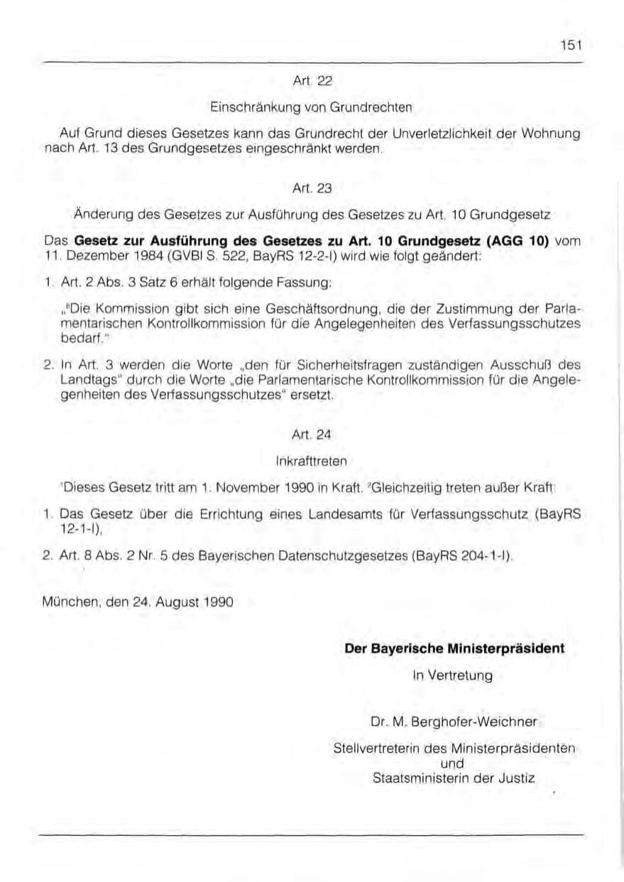 Seite 153 des Verfassungsschutzbericht 1991 Bayern