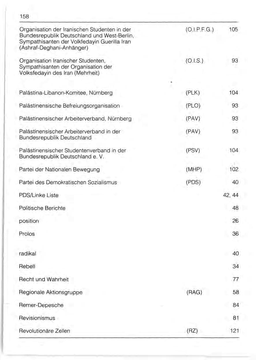 Seite 160 des Verfassungsschutzbericht 1991 Bayern