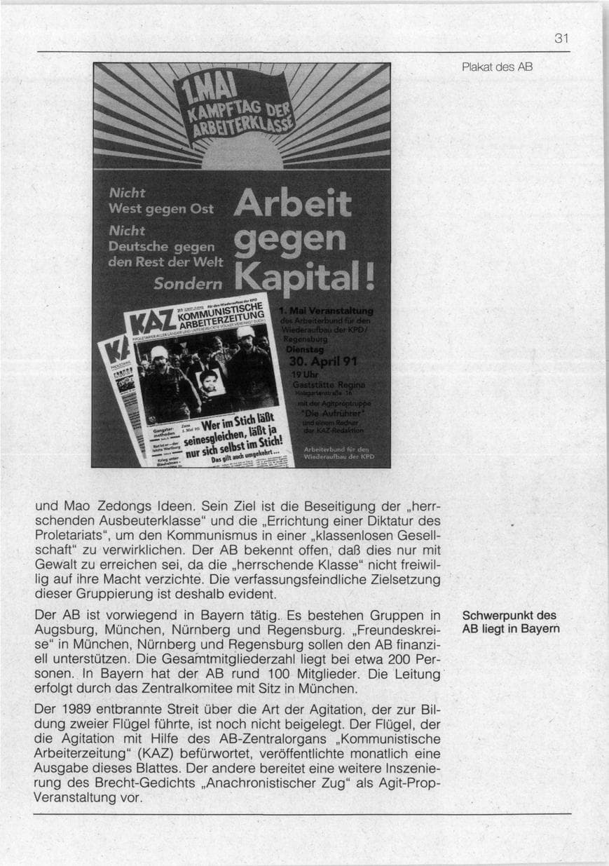 Seite 33 des Verfassungsschutzbericht 1991 Bayern