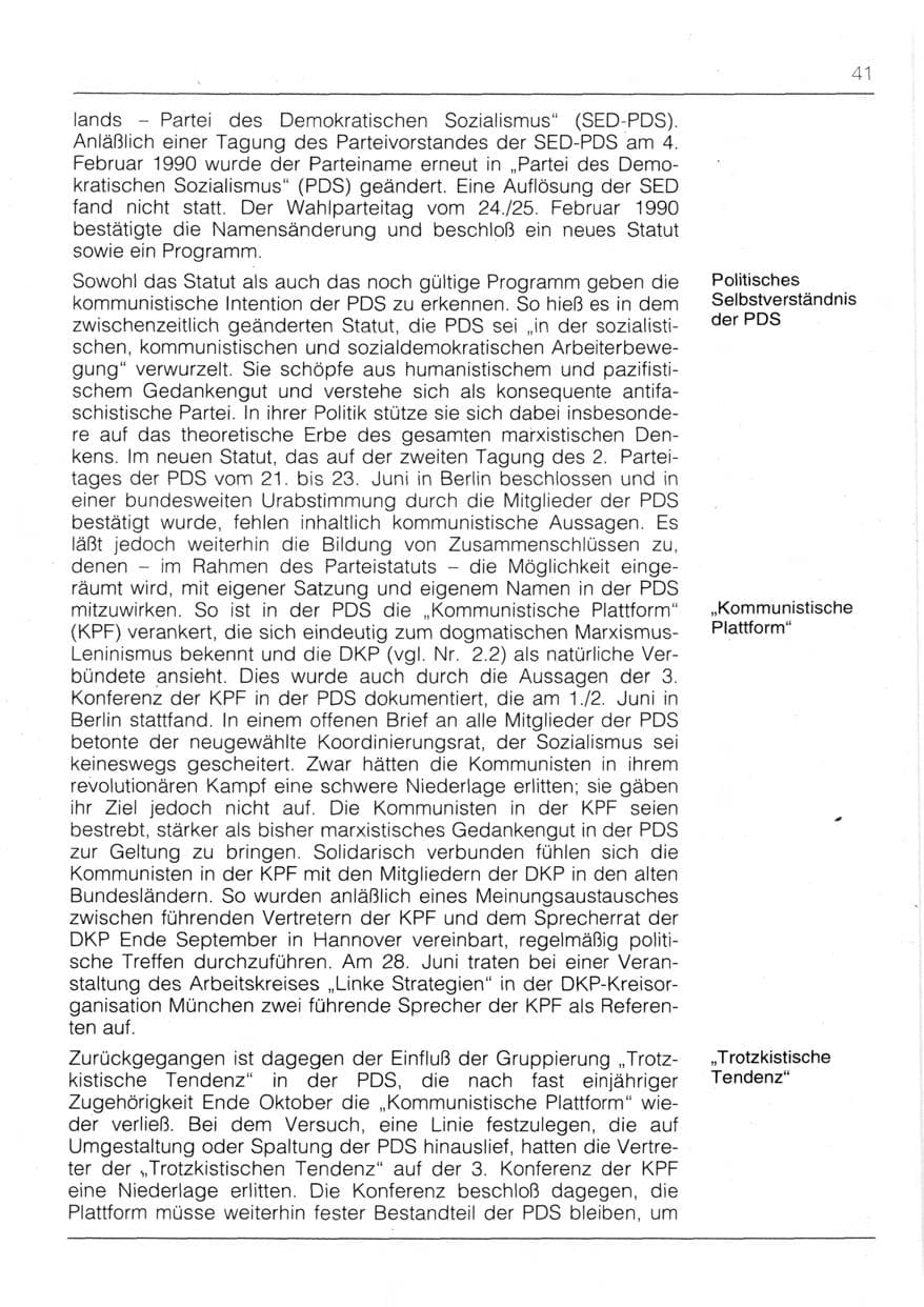 Seite 43 des Verfassungsschutzbericht 1991 Bayern