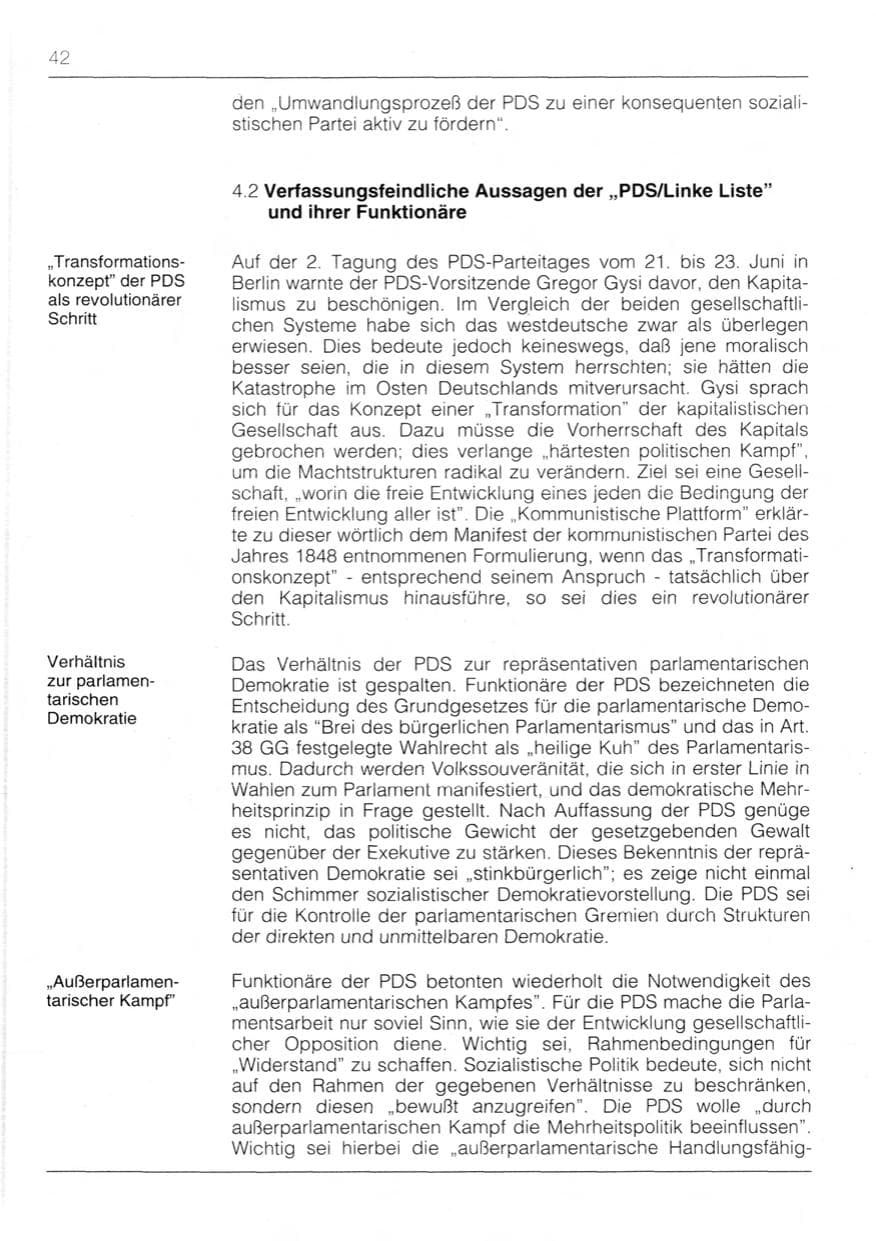 Seite 44 des Verfassungsschutzbericht 1991 Bayern