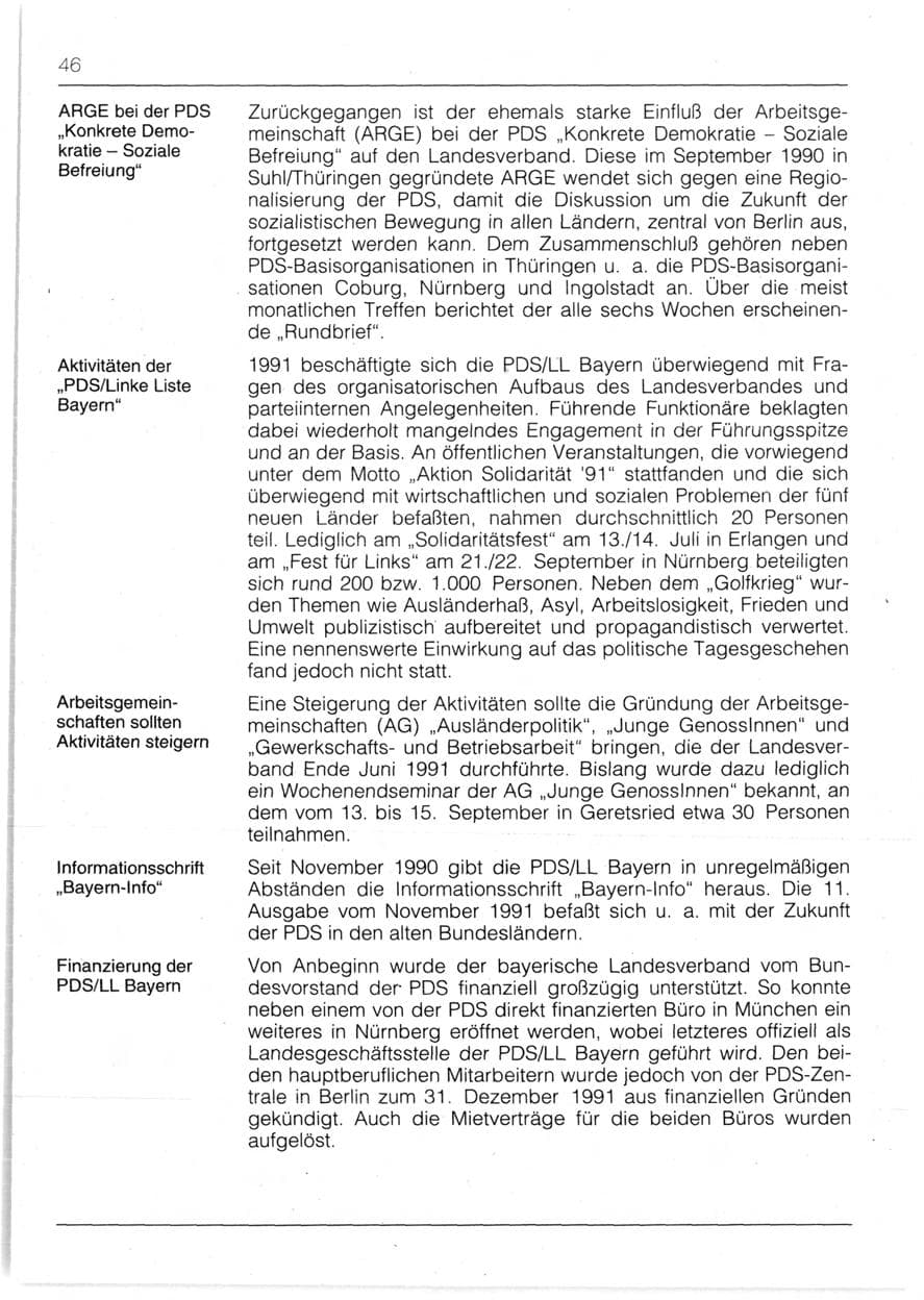 Seite 48 des Verfassungsschutzbericht 1991 Bayern