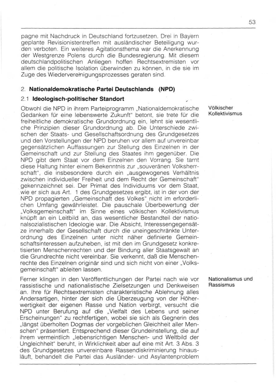 Seite 55 des Verfassungsschutzbericht 1991 Bayern
