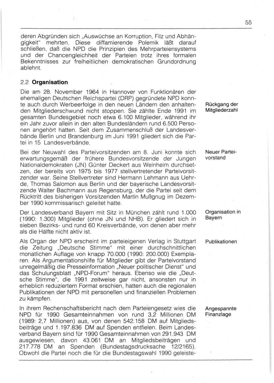 Seite 57 des Verfassungsschutzbericht 1991 Bayern