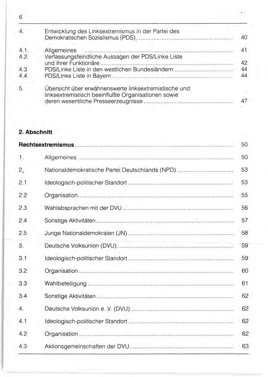 Seite 8 des Verfassungsschutzbericht 1991 Bayern