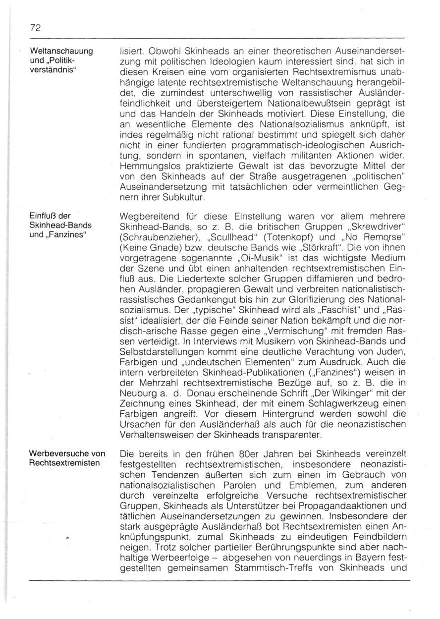 Seite 74 des Verfassungsschutzbericht 1991 Bayern